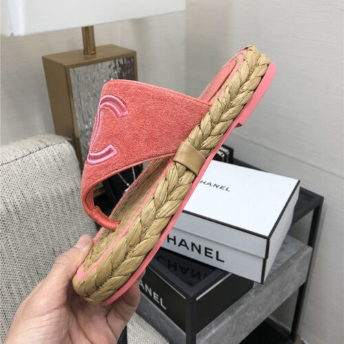 High Quality Luxury Chanel Straw Flip-Flops – Style 56326 product detail