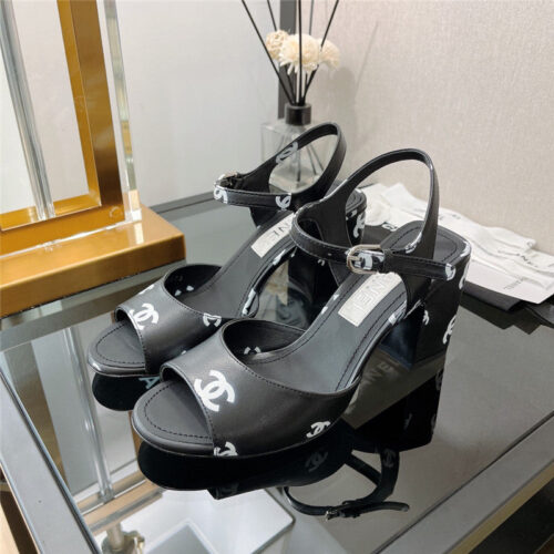 High Quality Luxury Chanel Chunky Heel Sandals – Style 56934 product detail