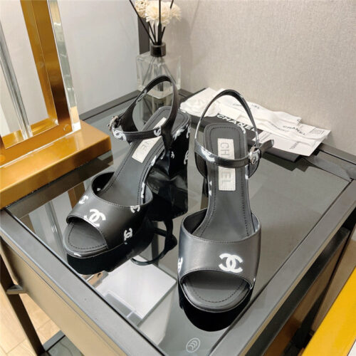 High Quality Luxury Chanel Chunky Heel Sandals – Style 56934 alternate view