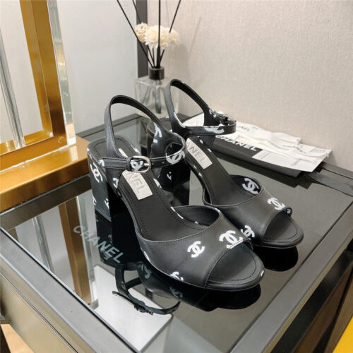High Quality Luxury Chanel Chunky Heel Sandals – Style 56934