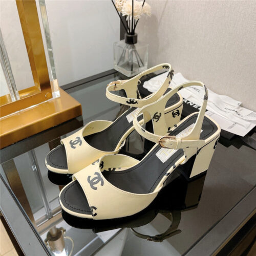 High Quality Luxury Chanel Chunky Heel Sandals – Style 91398 alternate view