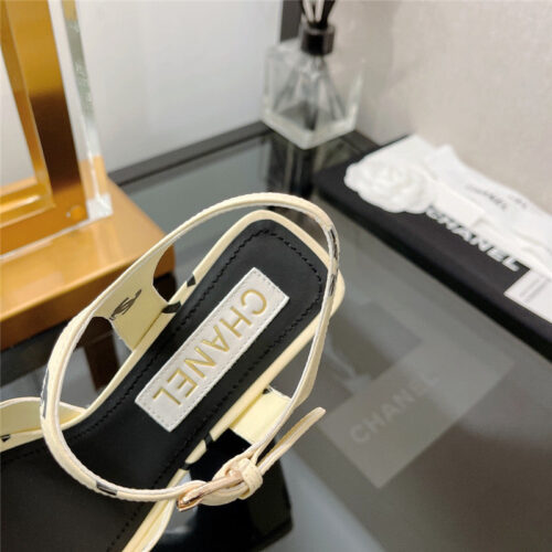 High Quality Luxury Chanel Chunky Heel Sandals – Style 91398 product detail