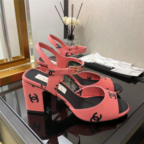 High Quality Luxury Chanel Chunky Heel Sandals – Style 24166 alternate view