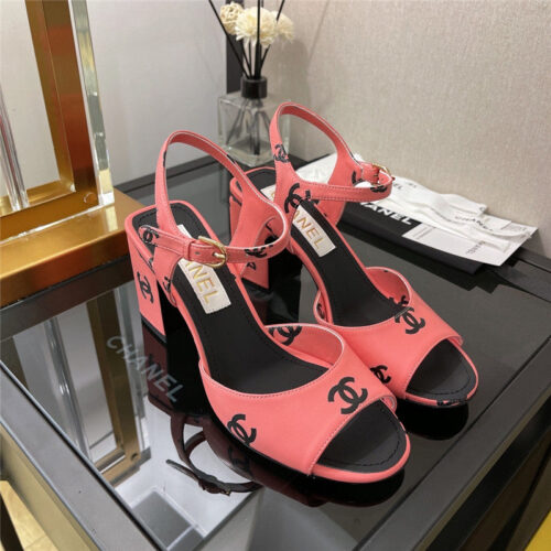 High Quality Luxury Chanel Chunky Heel Sandals – Style 24166