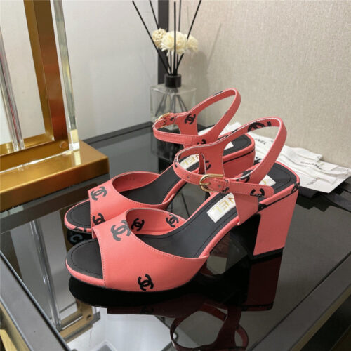 High Quality Luxury Chanel Chunky Heel Sandals – Style 24166 product detail