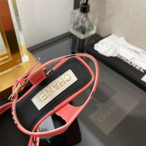 High Quality Luxury Chanel Chunky Heel Sandals – Style 24166 product detail