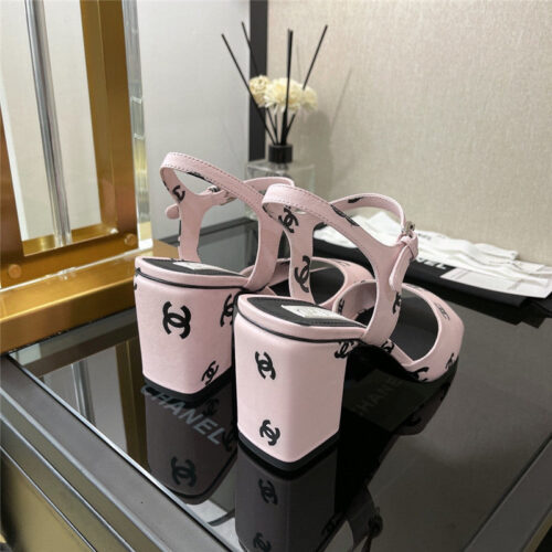 High Quality Luxury Chanel Chunky Heel Sandals – Style 89702 product detail