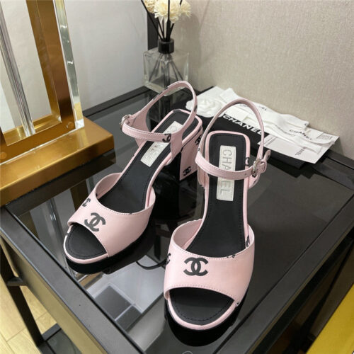 High Quality Luxury Chanel Chunky Heel Sandals – Style 89702 product detail