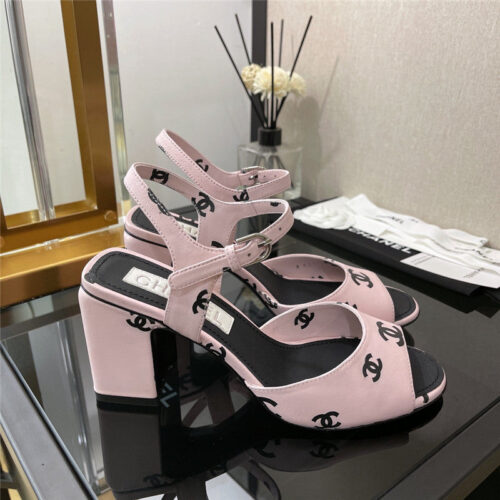 High Quality Luxury Chanel Chunky Heel Sandals – Style 89702 alternate view