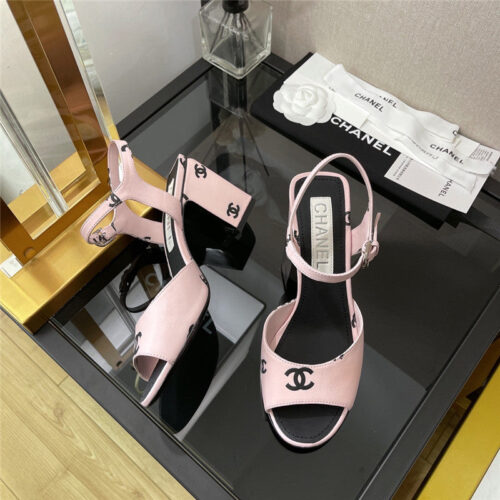 High Quality Luxury Chanel Chunky Heel Sandals – Style 89702 product detail