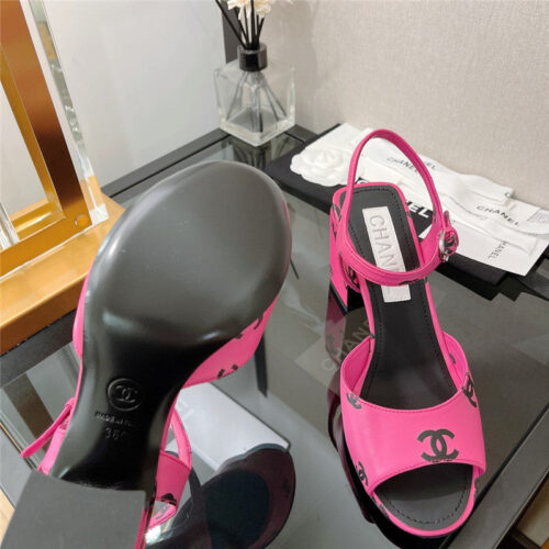 High Quality Luxury Chanel Chunky Heel Sandals – Style 55238 product detail