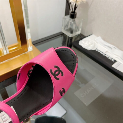 High Quality Luxury Chanel Chunky Heel Sandals – Style 55238 product detail