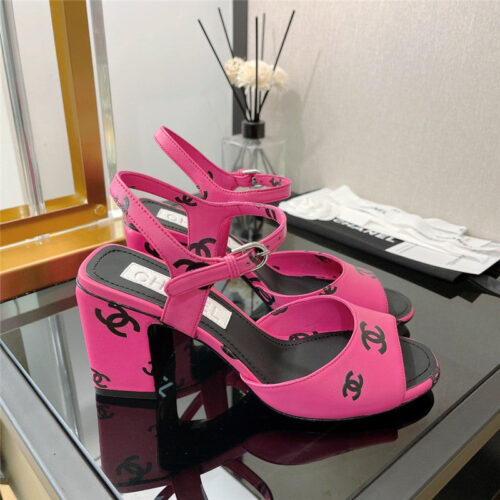 High Quality Luxury Chanel Chunky Heel Sandals – Style 55238 alternate view