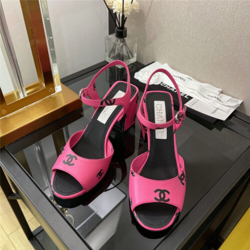 High Quality Luxury Chanel Chunky Heel Sandals – Style 55238 product detail