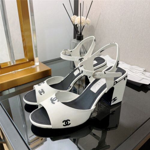 High Quality Luxury Chanel Chunky Heel Sandals – Style 88006 product detail