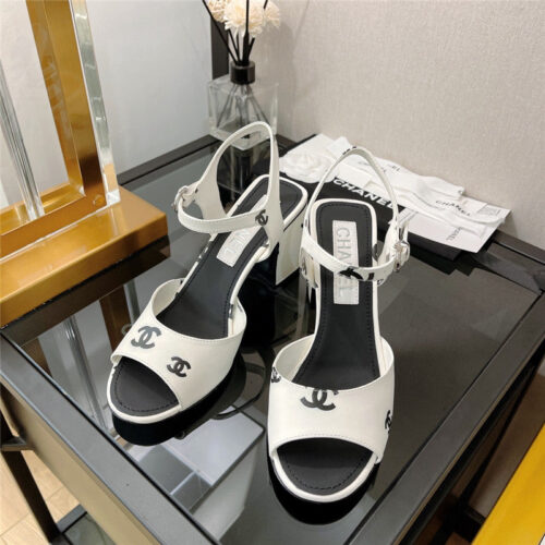 High Quality Luxury Chanel Chunky Heel Sandals – Style 88006 alternate view