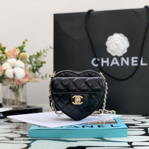 High Quality Luxury Chanel Diamond Heart-Shaped Chain Bag – Style 47565