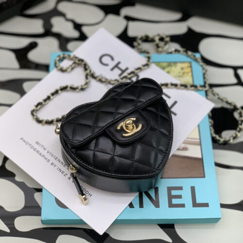 High Quality Luxury Chanel Diamond Heart-Shaped Chain Bag – Style 47565 product detail