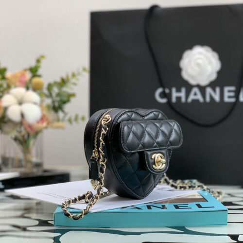 High Quality Luxury Chanel Diamond Heart-Shaped Chain Bag – Style 47565 product detail