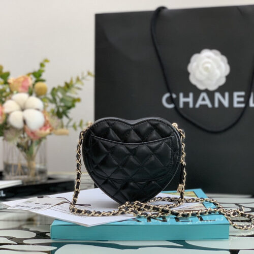 High Quality Luxury Chanel Diamond Heart-Shaped Chain Bag – Style 47565 alternate view