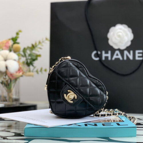 High Quality Luxury Chanel Diamond Heart-Shaped Chain Bag – Style 47565 product detail