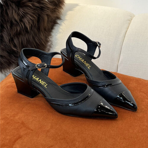High Quality Luxury Chanel Mid Heel Sandals – Style 71142