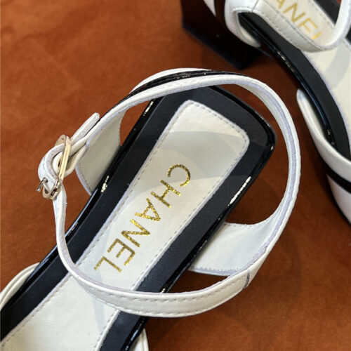 High Quality Luxury Chanel Mid Heel Sandals – Style 69446 product detail