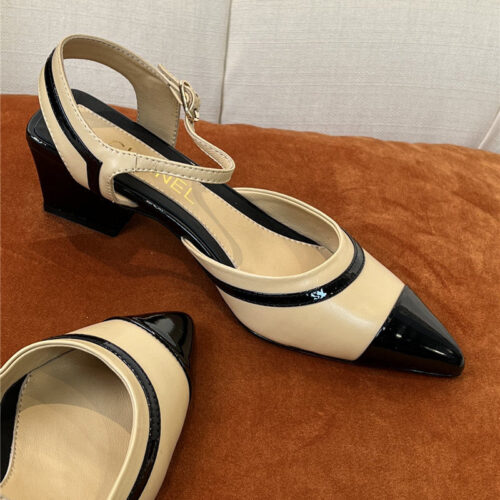 High Quality Luxury Chanel Mid Heel Sandals – Style 67750 product detail