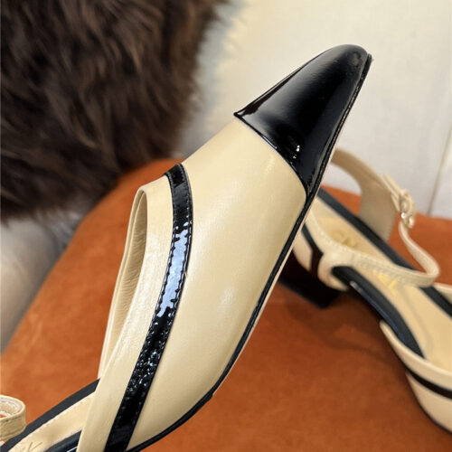 High Quality Luxury Chanel Mid Heel Sandals – Style 67750 product detail
