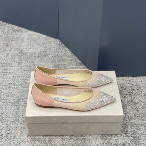 High Quality Luxury Jimmy Choo Jc Mesh Hot Diamond High-Heeled Shoes – Style 92439