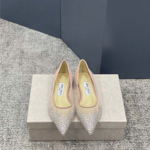 High Quality Luxury Jimmy Choo Jc Mesh Hot Diamond High-Heeled Shoes – Style 92439 product detail