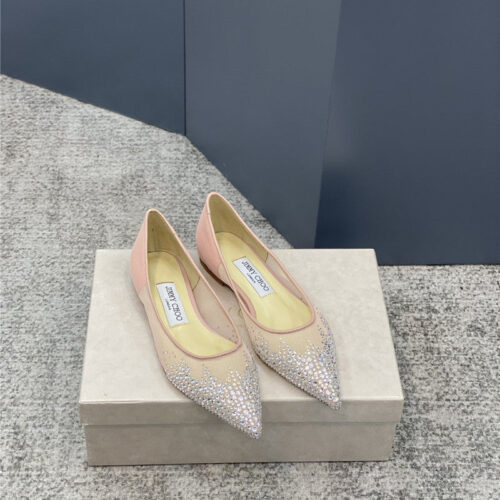 High Quality Luxury Jimmy Choo Jc Mesh Hot Diamond High-Heeled Shoes – Style 92439 alternate view