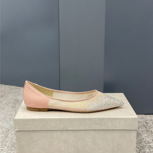 High Quality Luxury Jimmy Choo Jc Mesh Hot Diamond High-Heeled Shoes – Style 92439 product detail