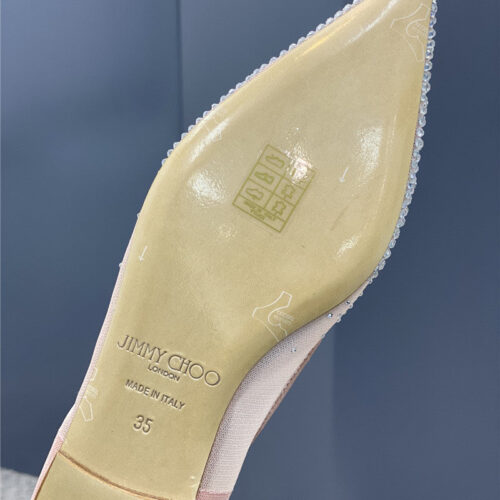 High Quality Luxury Jimmy Choo Jc Mesh Hot Diamond High-Heeled Shoes – Style 92439 product detail