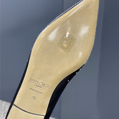 High Quality Luxury Jimmy Choo Jc Mesh Hot Diamond High-Heeled Shoes product detail