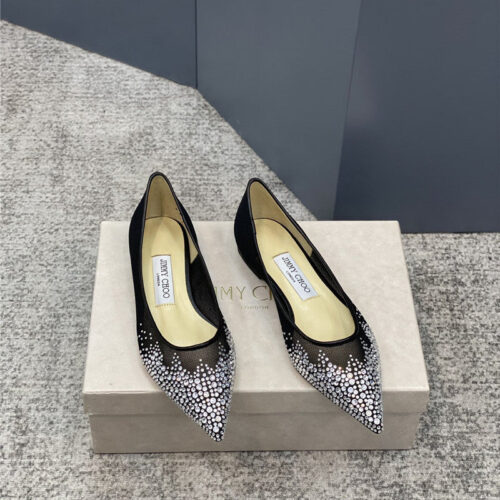 High Quality Luxury Jimmy Choo Jc Mesh Hot Diamond High-Heeled Shoes alternate view