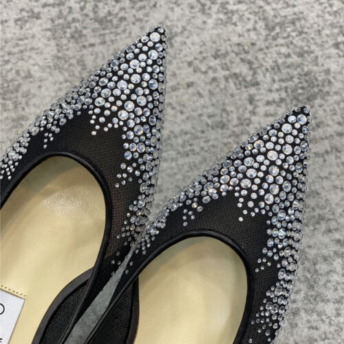 High Quality Luxury Jimmy Choo Jc Mesh Hot Diamond High-Heeled Shoes product detail