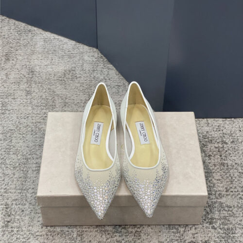 High Quality Luxury Jimmy Choo Jc Mesh Hot Diamond High-Heeled Shoes – Style 20119 product detail