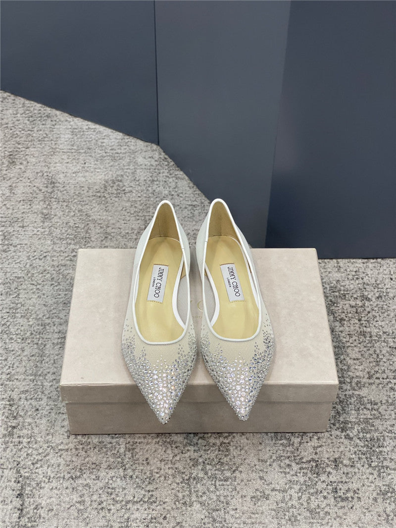 High Quality Luxury Jimmy Choo Jc Mesh Hot Diamond High-Heeled Shoes – Style 20119 product detail