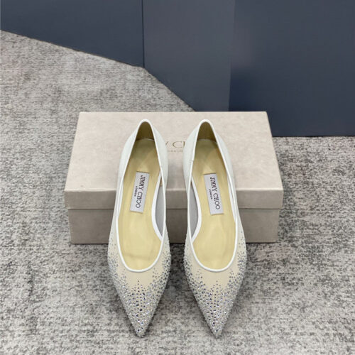 High Quality Luxury Jimmy Choo Jc Mesh Hot Diamond High-Heeled Shoes – Style 20119 product detail
