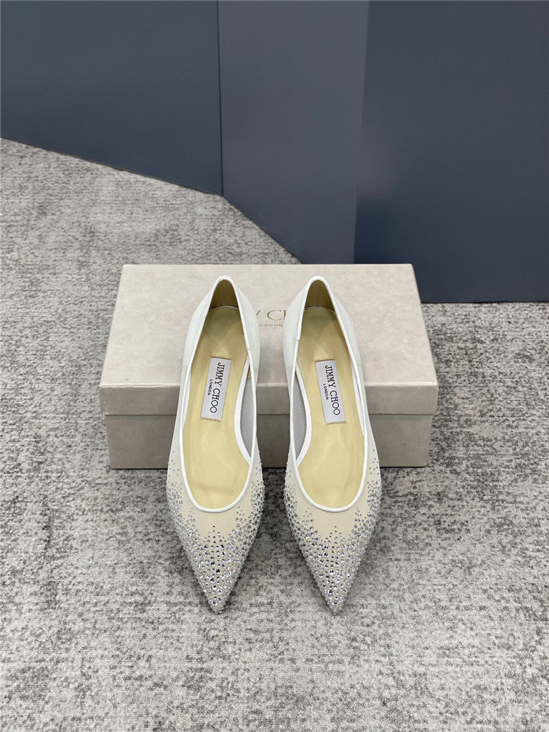 High Quality Luxury Jimmy Choo Jc Mesh Hot Diamond High-Heeled Shoes – Style 20119 product detail