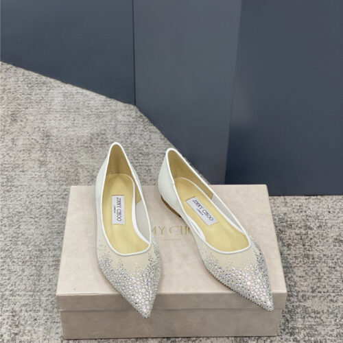 High Quality Luxury Jimmy Choo Jc Mesh Hot Diamond High-Heeled Shoes – Style 20119 alternate view