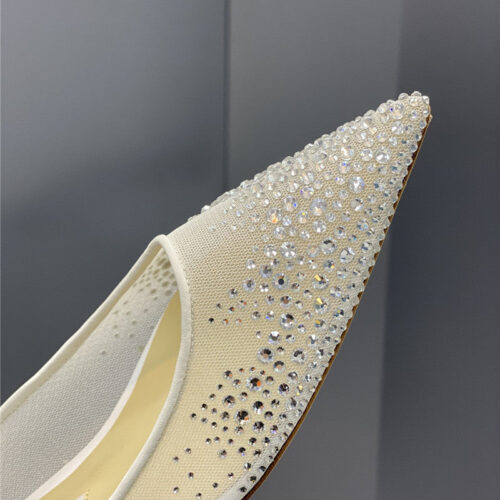 High Quality Luxury Jimmy Choo Jc Mesh Hot Diamond High-Heeled Shoes – Style 20119 product detail