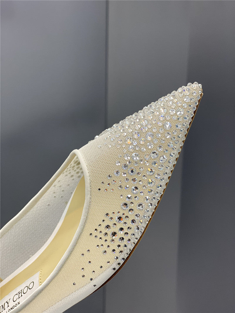High Quality Luxury Jimmy Choo Jc Mesh Hot Diamond High-Heeled Shoes – Style 20119 product detail