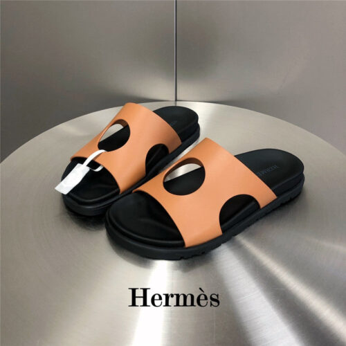 High Quality Luxury Hermes Edith Hole Slippers