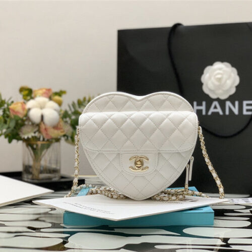 High Quality Luxury Chanel Heart Chain Diamond Bag