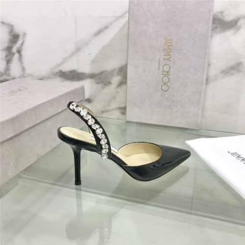 High Quality Luxury Jimmy Choo Rhinestone Heeled Sandals product detail