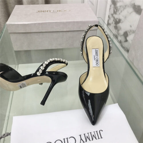 High Quality Luxury Jimmy Choo Rhinestone Heeled Sandals product detail