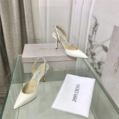 High Quality Luxury Jimmy Choo Rhinestone Heeled Sandals – Style 89143 alternate view
