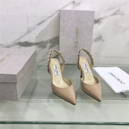 High Quality Luxury Jimmy Choo Rhinestone Heeled Sandals – Style 94231